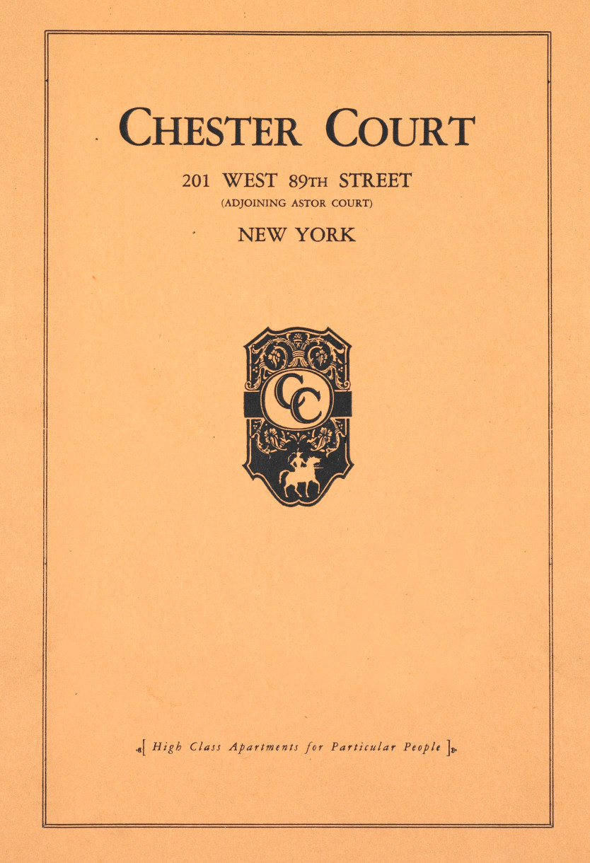 The original brochure for Chester Court circa 1924-1925